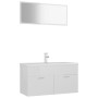 Glossy white engineered wood bathroom furniture set by , Bathroom furniture - Ref: Foro24-3070889, Price: 255,41 €, Discount: %