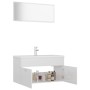 Juego de muebles de baño madera de ingeniería blanco brillo de , Muebles de baño - Ref: Foro24-3070889, Precio: 248,47 €, Des...