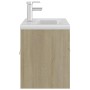 Mueble con lavabo madera de ingeniería roble Sonoma de , Tocadores de baño - Ref: Foro24-3071291, Precio: 279,06 €, Descuento: %