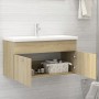 Mueble con lavabo madera de ingeniería roble Sonoma de , Tocadores de baño - Ref: Foro24-3071291, Precio: 279,06 €, Descuento: %