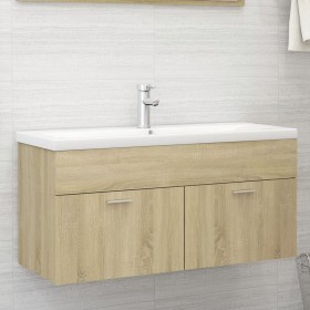 Mueble con lavabo madera de ingeniería roble Sonoma de , Tocadores de baño - Ref: Foro24-3071300, Precio: 316,04 €, Descuento: %