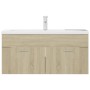 Mueble con lavabo madera de ingeniería roble Sonoma de , Tocadores de baño - Ref: Foro24-3071300, Precio: 291,54 €, Descuento: %