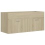 Mueble con lavabo madera de ingeniería roble Sonoma de , Tocadores de baño - Ref: Foro24-3071300, Precio: 317,12 €, Descuento: %