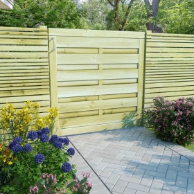 Green impregnated pine wood fence gate 100x100 cm by vidaXL, garden gates - Ref: Foro24-45315, Price: 66,99 €, Discount: %