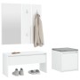 Glossy white plywood hall furniture set by , Wardrobes - Ref: Foro24-3082050, Price: 127,07 €, Discount: %