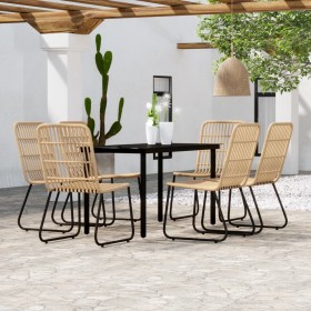 Garden dining set 7 pieces oak color by , Garden sets - Ref: Foro24-3099164, Price: 841,99 €, Discount: %