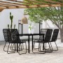 Juego de comedor de jardín 7 piezas negro de , Conjuntos de jardín - Ref: Foro24-3099170, Precio: 758,39 €, Descuento: %