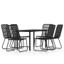 Garden dining set 7 pieces black by , Garden sets - Ref: Foro24-3099170, Price: 758,39 €, Discount: %