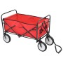 Carrito de mano plegable de acero color rojo de vidaXL, Carretillas de carga - Ref: Foro24-143778, Precio: 87,65 €, Descuento: %