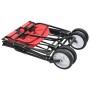 Carrito de mano plegable de acero color rojo de vidaXL, Carretillas de carga - Ref: Foro24-143778, Precio: 87,65 €, Descuento: %