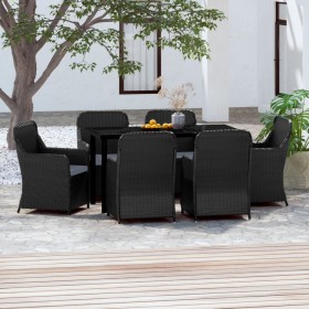 Juego de comedor de jardín 7 piezas con cojines negro de , Conjuntos de jardín - Ref: Foro24-3099532, Precio: 777,99 €, Descu...