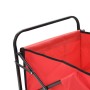 Carrito de mano plegable de acero color rojo de vidaXL, Carretillas de carga - Ref: Foro24-143778, Precio: 87,65 €, Descuento: %