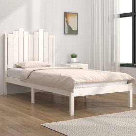 Estructura de cama madera maciza de pino blanco 90x190 cm de , Camas y somieres - Ref: Foro24-3103744, Precio: 95,99 €, Descu...