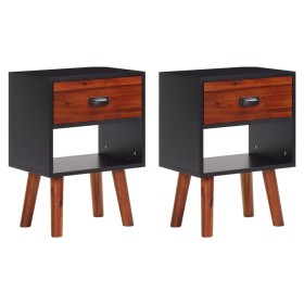 VidaXL Nightstands 2 units solid acacia wood 40x30x57 cm by vidaXL, Nightstands - Ref: Foro24-243177, Price: 116,18 €, Discou...