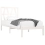 Estructura de cama madera maciza de pino blanco 90x190 cm de , Camas y somieres - Ref: Foro24-3103964, Precio: 89,01 €, Descu...