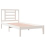 Estructura de cama madera maciza de pino blanco 90x190 cm de , Camas y somieres - Ref: Foro24-3104314, Precio: 89,76 €, Descu...