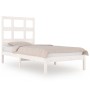 Estructura de cama madera maciza de pino blanco 90x190 cm de , Camas y somieres - Ref: Foro24-3104444, Precio: 89,33 €, Descu...