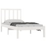 Estructura de cama madera maciza de pino blanco 90x190 cm de , Camas y somieres - Ref: Foro24-3105037, Precio: 88,68 €, Descu...