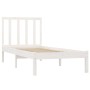 Estructura de cama madera maciza de pino blanco 90x190 cm de , Camas y somieres - Ref: Foro24-3105037, Precio: 88,68 €, Descu...