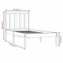 Estructura de cama madera maciza de pino blanco 90x190 cm de , Camas y somieres - Ref: Foro24-3105037, Precio: 88,68 €, Descu...