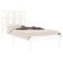 Estructura de cama individual madera maciza blanco 90x190 cm de , Camas y somieres - Ref: Foro24-3105566, Precio: 94,40 €, De...