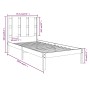 Estructura de cama individual madera maciza blanco 90x190 cm de , Camas y somieres - Ref: Foro24-3105566, Precio: 94,40 €, De...