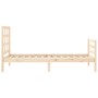 Bed frame with solid wood headboard by , Beds and slatted bases - Ref: Foro24-3193951, Price: 88,98 €, Discount: %