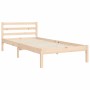 Estructura de cama con cabecero madera maciza de , Camas y somieres - Ref: Foro24-3193951, Precio: 88,98 €, Descuento: %