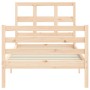 Bed frame with solid wood headboard by , Beds and slatted bases - Ref: Foro24-3194796, Price: 87,99 €, Discount: %