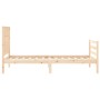 Bed frame with solid wood headboard by , Beds and slatted bases - Ref: Foro24-3194211, Price: 90,05 €, Discount: %