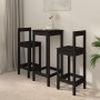 Set de bar 3 piezas madera maciza de pino negro de , muebles para cocinas y comedores - Ref: Foro24-3188136, Precio: 185,44 €...