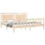 Estructura de cama con cabecero madera maciza 180x200 cm de , Camas y somieres - Ref: Foro24-3192181, Precio: 192,89 €, Descu...