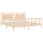 Estructura de cama con cabecero madera maciza 180x200 cm de , Camas y somieres - Ref: Foro24-3192181, Precio: 192,89 €, Descu...