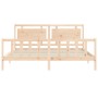 Estructura de cama con cabecero madera maciza 180x200 cm de , Camas y somieres - Ref: Foro24-3192181, Precio: 192,89 €, Descu...