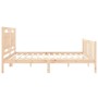 Estructura de cama con cabecero madera maciza 180x200 cm de , Camas y somieres - Ref: Foro24-3192181, Precio: 192,89 €, Descu...