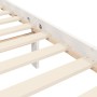 White solid wood bed frame with headboard by , Beds and slatted bases - Ref: Foro24-3193107, Price: 101,99 €, Discount: %