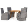 5-piece gray garden dining set by , Garden sets - Ref: Foro24-3071826, Price: 888,72 €, Discount: %