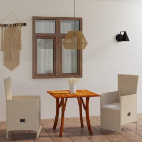 Juego de comedor para jardín 3 piezas beige de , Conjuntos de jardín - Ref: Foro24-3071887, Precio: 391,08 €, Descuento: %