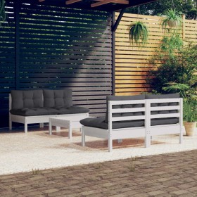 Garden furniture 5 pieces with anthracite pine wood cushions by , Garden sets - Ref: Foro24-3096005, Price: 413,99 €, Discoun...