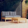 3-piece garden furniture set with pine wood cushions by , Garden sets - Ref: Foro24-3095997, Price: 217,99 €, Discount: %