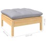 Garden furniture set 9 pieces and gray pine wood cushions by , Garden sets - Ref: Foro24-3096045, Price: 667,99 €, Discount: %