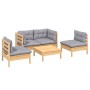 5-piece garden furniture set with solid pine wood cushions by , Garden sets - Ref: Foro24-3096177, Price: 382,07 €, Discount: %