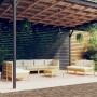 Garden furniture 9 pieces and cushions solid cream pine wood by , Garden sets - Ref: Foro24-3096238, Price: 663,77 €, Discoun...