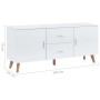 Weißes MDF-Sideboard 160x40x70 cm von vidaXL, Sideboards - Ref: Foro24-247305, Preis: 192,99 €, Rabatt: %