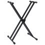 Keyboard stand set with double reinforcement and black stool by vidaXL, Benches and stools - Ref: Foro24-70096, Price: 76,34 ...