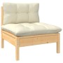 Garden furniture 9 pieces and cream pine wood cushions by , Garden sets - Ref: Foro24-3096977, Price: 687,66 €, Discount: %