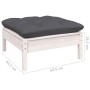 Muebles de jardín 9 pzas con cojines blanco madera de pino de , Conjuntos de jardín - Ref: Foro24-3097104, Precio: 721,64 €, ...