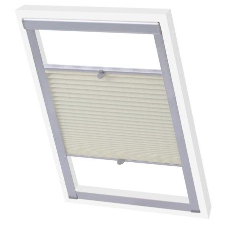 Cream pleated blind PK08 by vidaXL, Blinds and blinds - Ref: Foro24-133543, Price: 35,36 €, Discount: %