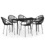 Juego de comedor para jardín 7 piezas negro de , Conjuntos de jardín - Ref: Foro24-3099134, Precio: 706,16 €, Descuento: %