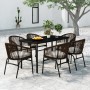 Brown 7-piece garden dining set by , Garden sets - Ref: Foro24-3099230, Price: 698,75 €, Discount: %